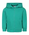 Stella Mccartney Long-sleeved Zipper Sweatshirt In Green