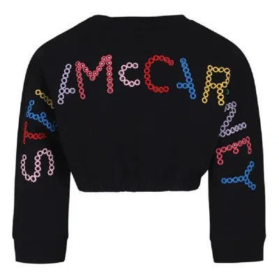 Stella Mccartney Long Sleeves Cotton Sweatshirt In Black