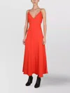 Stella Mccartney Stella Mc Cartney Maxi V Neck Dress In Red