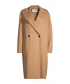 Stella Mccartney Iconic Double-breasted Wool Coat In Brown