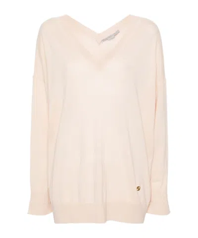 Stella Mccartney Long-sleeved Sweater In White