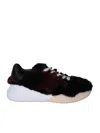 Stella Mccartney Loop Black/ Bordeaux Sneakers In Bordeaux