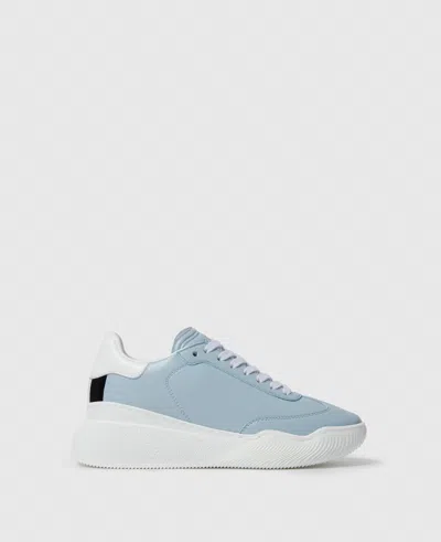 Stella Mccartney Loop Lace-up Sneakers In Dusty Blue