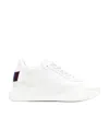 Stella Mccartney Loop Logo-embossed Vegetarian Leather Sneakers In White
