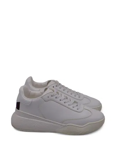 Pre-owned Stella Mccartney Loop Low-top Leather Sneakers In White