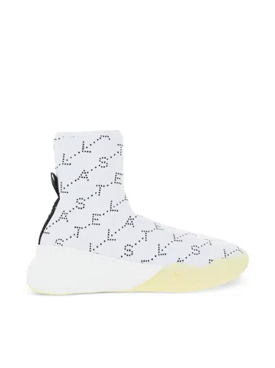 Stella Mccartney Loop Monogram-pattern Sneakers In White