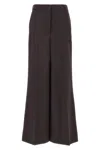 Stella Mccartney Wide Leg Flared Pants In Soft Wool Flannel