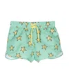 Stella Mccartney Loose Waist Swimming Shorts In Green