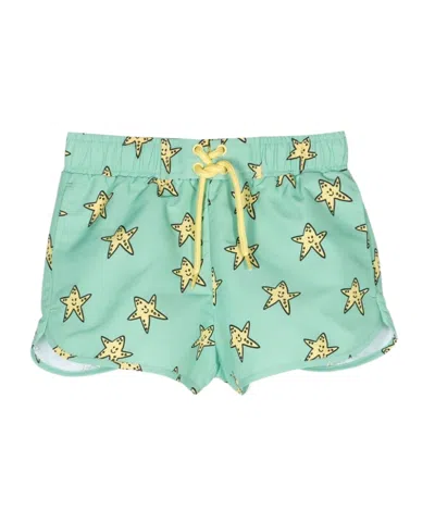 Stella Mccartney Loose Waist Swimming Shorts In Green