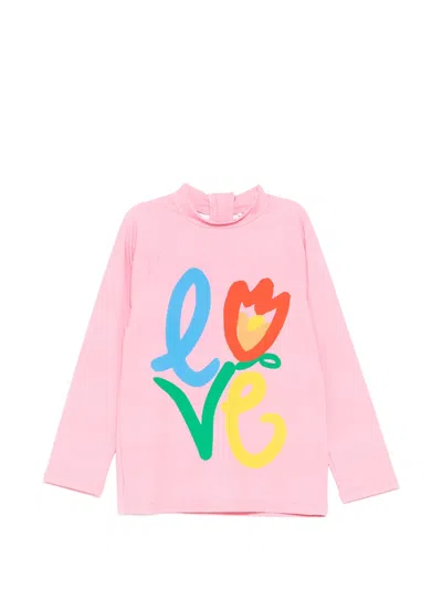 Stella Mccartney Love Motif Swimwear In Pink