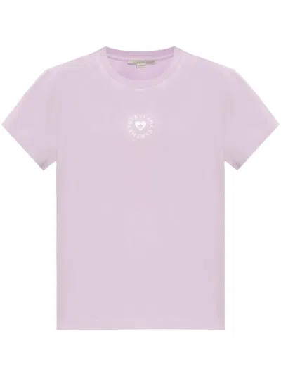 Stella Mccartney Lovestruck Cotton T-shirt In Purple