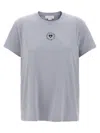Stella Mccartney Lovestruck Logo T-shirt Light Blue In Gray