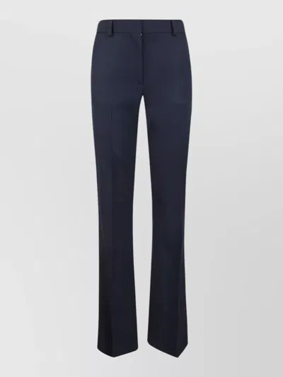 Stella Mccartney Low Rise Bootcut Tailored Pants Belt Loops In Blue