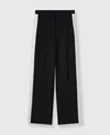 Stella Mccartney Low-rise Stripe Straight-leg Trousers In Black And White