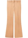 Stella Mccartney Low-rise Striped Trousers In Braun