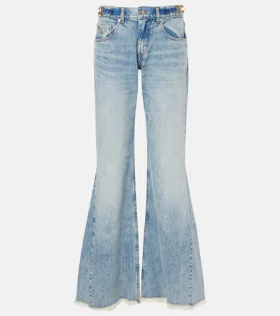 Stella Mccartney Low-rise Wide-leg Jeans In Navy