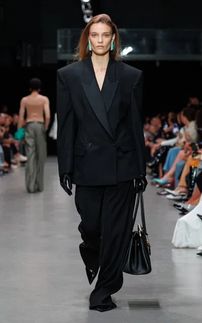 Stella Mccartney Low-rise Wool Straight-leg Pants In Black