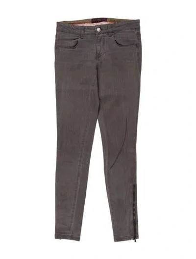 Pre-owned Stella Mccartney Low-rise Skinny Leg Jeans In Gray