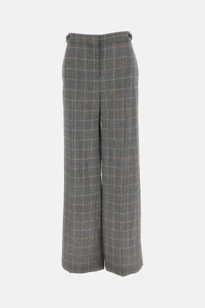 Stella Mccartney Lsim Sartorial Plaid Pants In Gray