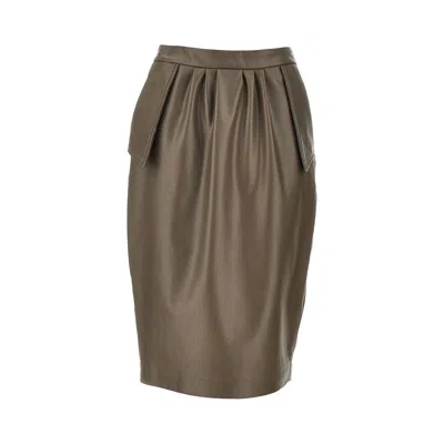 Stella Mccartney Ltermat Midi Skirt In Brown