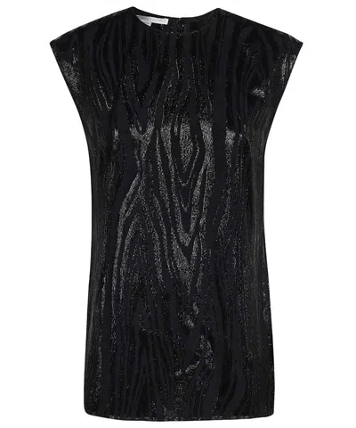 Stella Mccartney Lurex Blouse In Black