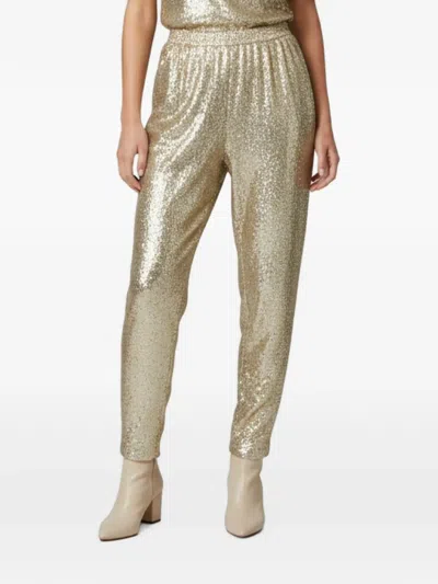 Pre-owned Stella Mccartney Lurex High-waisted Trousers In Gold