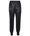 Stella Mccartney Zebra Textured Joggers In Black