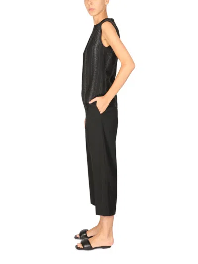 Stella Mccartney Lurex Tailored Blouse In Black