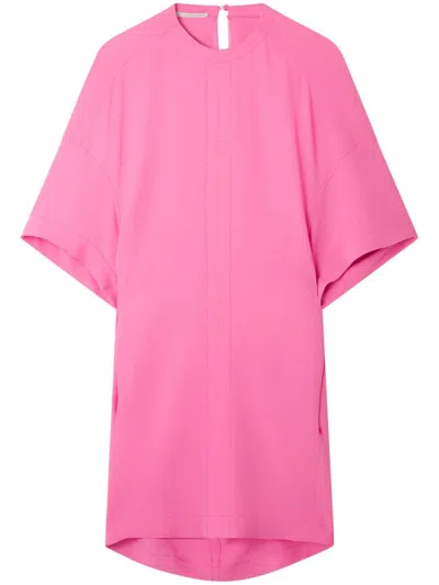 STELLA MCCARTNEY LUXURIOUS SILK BLEND T-SHIRT DRESS IN EYE-CATCHING PINK FOR FASHION-FORWARD WOMEN