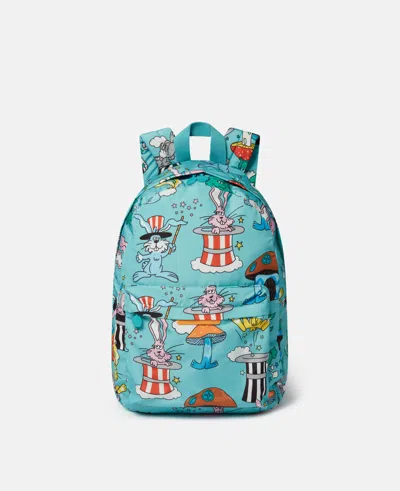 Stella Mccartney Magicians Bunny Print Backpack In Blue