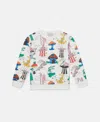 Stella Mccartney Magicians Bunny Print Crewneck Sweatshirt In White