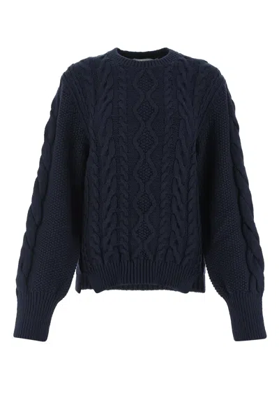 Stella Mccartney Cable-knit Sweater In Blue