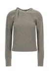 Stella Mccartney Knitwear With Asymmetric Detail And Ribbed Texture In 1121