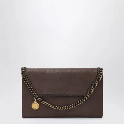 Stella Mccartney Mahogany Falabella Chain Wallet In Brown