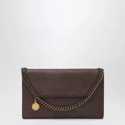 Stella Mccartney Mahogany Falabella Chain Wallet In Purple