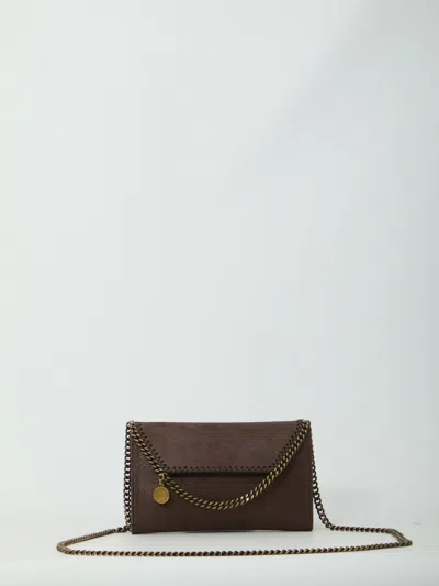 Stella Mccartney Mahogany Falabella Chain Wallet In Brown
