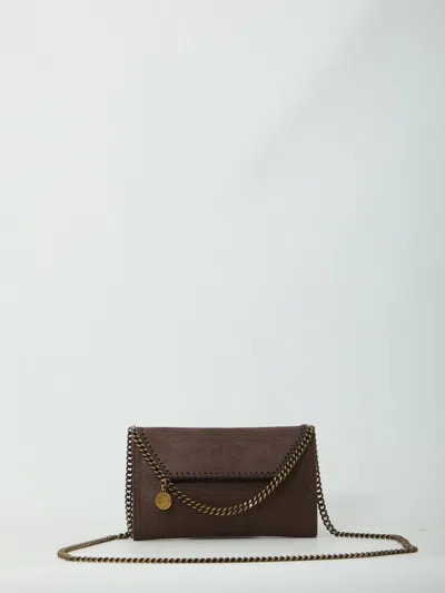 Stella Mccartney Mahogany Falabella Chain Wallet In Brown