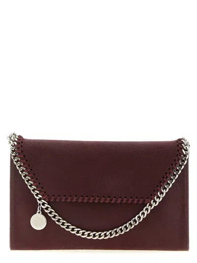 Stella Mccartney Maroon Falabella Clutch In Burgundy
