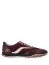 Stella Mccartney Wave Sport Sneakers Contrast Stripe In Burgundy