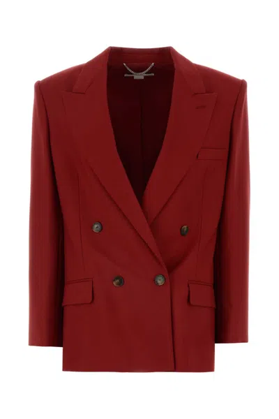 Stella Mccartney Maroon Oversized Blazer In Red