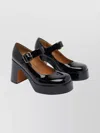 Stella Mccartney Mary Jane Lace-up Block Heel Shoes In Black