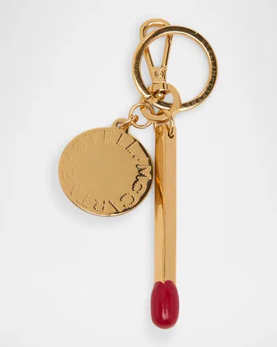 Stella Mccartney Match Bag Charm In Vintage Gold