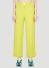 Stella Mccartney Maxi Button Pants In Yellow