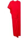 Stella Mccartney Red Draped Maxi Dress In Red