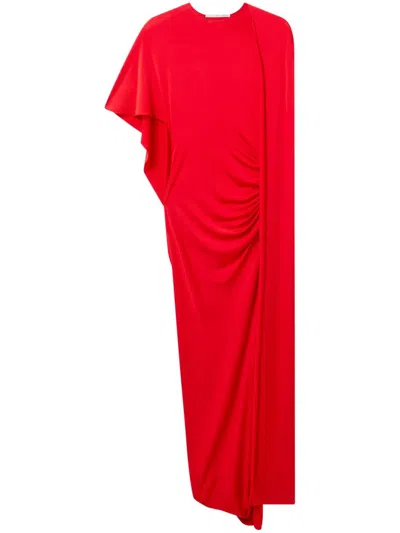 Stella Mccartney Maxi Cape Dress In Red