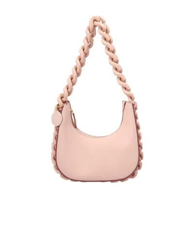 Stella Mccartney Maxi Chain Frayme Hobo Bag In Nude