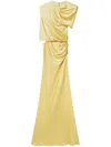 Stella Mccartney Draped One Shoulder Maxi Dress In Yellow