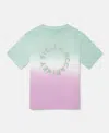 Stella Mccartney Medallion Logo Ombré T-shirt In Pastel Multicolour In Pastel Multicolour