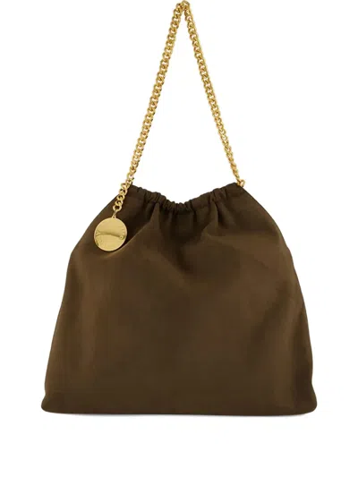 Stella Mccartney Medium Falabella Chain Drawstring Shoulder Bag In Brown