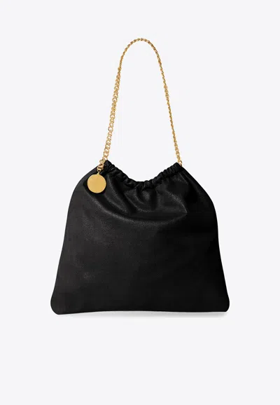 Stella Mccartney Medium Falabella Drawstring Bag In Black